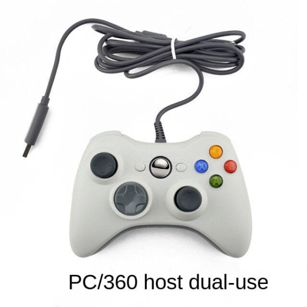 Til Xbox 360 Håndtag på Wired Game Console USB Wired Computer Gamepad PC Gamepad White (PC/xbox 360)