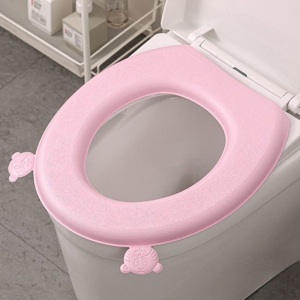 3st Toalettmatta Hushålls Toalettsits Four Seasons Happy Day Toalettbricka Icke-silikon Pink