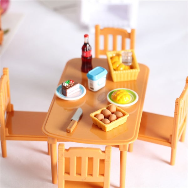 Pienoishuonekalut Lelunuket Talo Tee-se-itse-sisustustarvikkeet  Mini-yhdistelmä ruokapöytä ja tuoli Chair 9c1c | Chair | Fyndiq