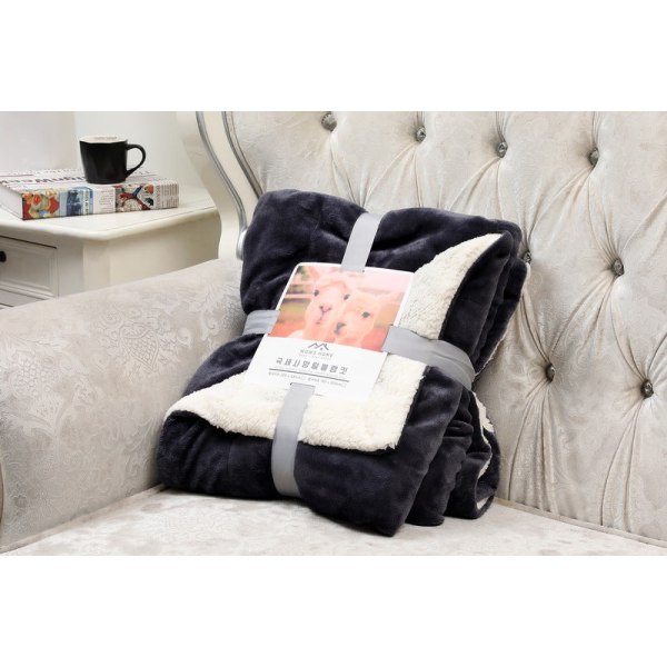 Talvipaksutettu samettipeitto Berber Fleece -peitto Yksi kaksinkertainen peitto Kaksikerroksinen lahjapeitto Gray 100*120cm