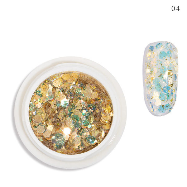 Kynsikoristeet Nail Art -paljeteille 8-värinen Glitter Goblin Pupil No GSP-139-04 nail stickers nail sequins