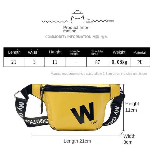 Fanny Pack Running Belt Waist Bag Organizer Korean Fashion Casual Exercise Black