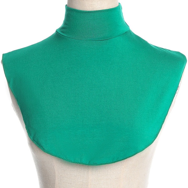 Falsk krage for kvinner Avtagbar halv Avtagbart skjortetrekk Modalt avtagbart skjerf Monokrom bunnskjortedeksel dame Green