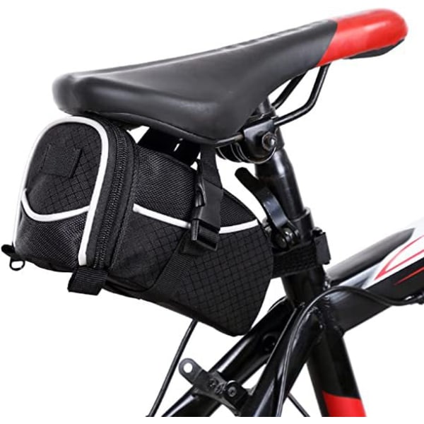 Polkupyörän satulalaatikko maastopyörän maantiepyörän ulkokäyttöön  tarkoitettu satulalaukkusarja Black Medium Size 6199 | Black | Medium Size  | Fyndiq