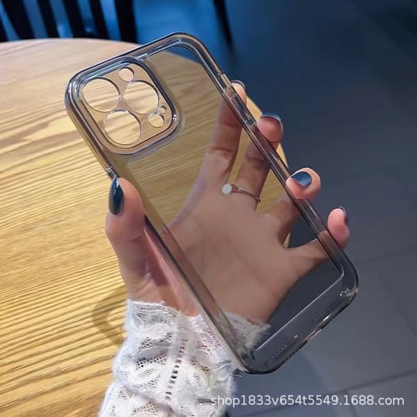 2 stk. Etui til iPhone 17 PRO Transparent Sort TPU Space