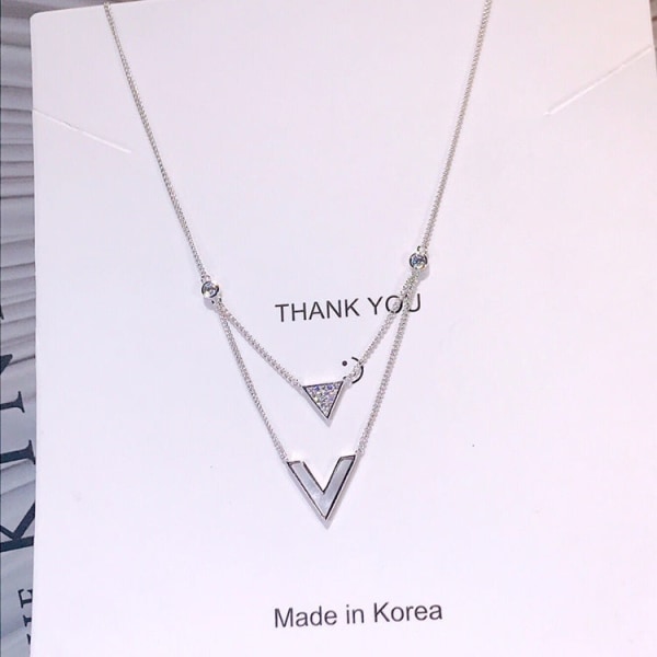 Elegant Kvinnor Halsband Sterling Silver Gold