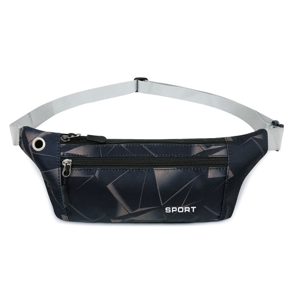 Män kvinnor Fanny Pack Midjeväska Herr Cash s Working Mobile Phone Triangle Black