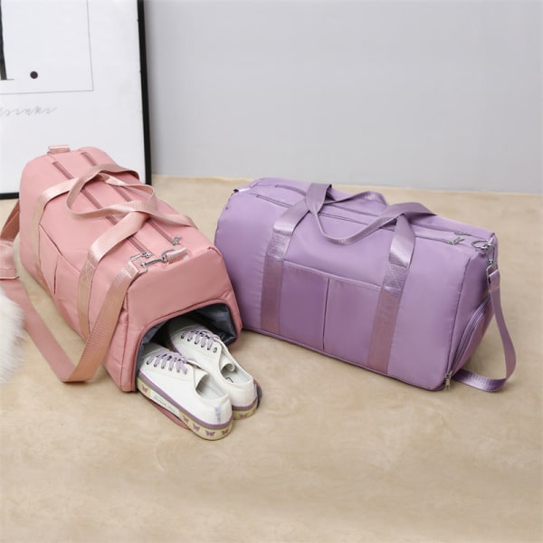 Reppu Matkalaukku Monitoiminen Neutraali Matkalaukku Yksivärinen Nylon Candy Color Purple