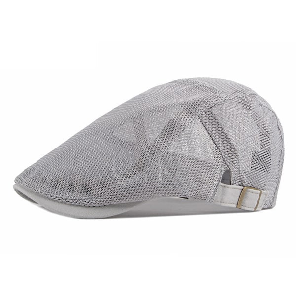 Baret Hat 2022 Spring Summer Hollow Mesh Casual Åndbar modehætte Light gray Adjustable