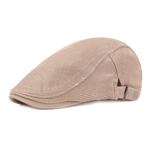 Baret Hat Beret Dame Sommer Mesh Hat Åndbar Advance Hatte Solhat Mænds Peaked Cap Kunstnerisk Ungdomshat Beige Adjustable