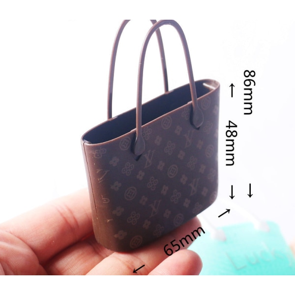 Pienoishuonekalut Lelunuket Talo Tee-se-itse-sisustustarvikkeet Mini muoti olkalaukku Brand handbag