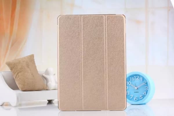 Stilig etui for iPad 2017 10.5\" Gull Silke Tekstur Lær Gold