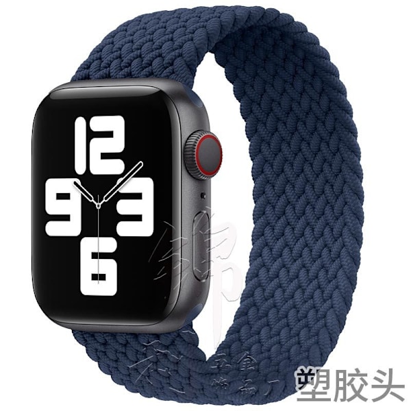 Klockarmband för Apple Watch iWatch 38/40/41/42mm storlek L, längd 155mm Mörkblå