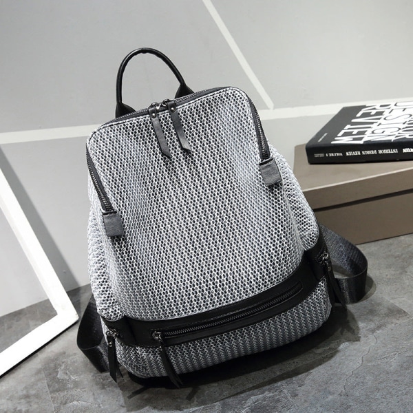 Sama matkalaukku, suuri kapasiteetti mesh hengittävä reppu Tide Silver Gray