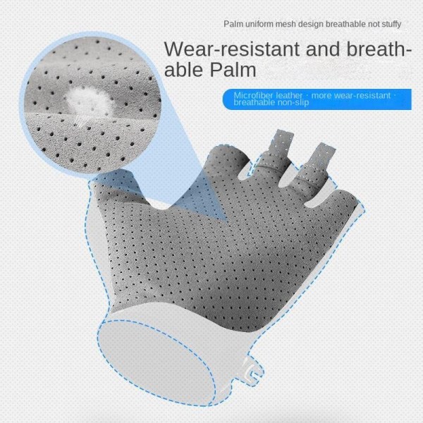 Kvinder Mænd Cykelhandsker Is Silke Solbeskyttelse UV Beskyttelse Tiger Mund Slidfast Gray M