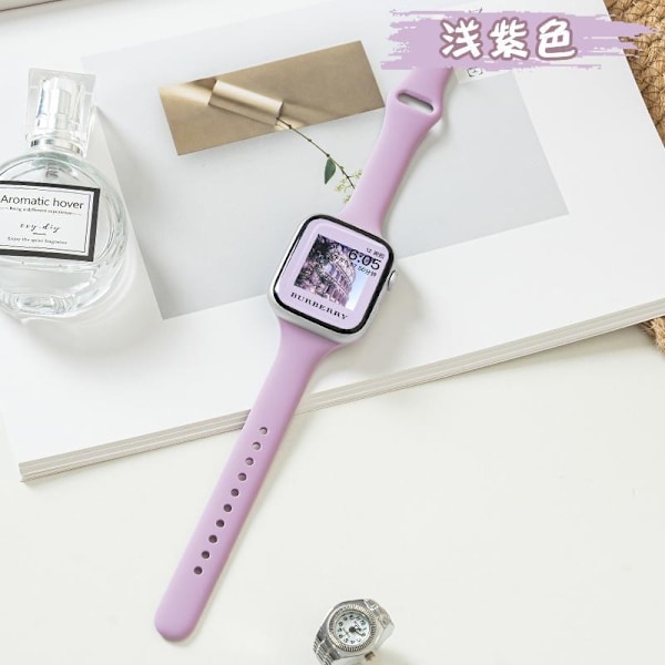 Kellon ranneke Apple Watch iWatch 38/40/41/ 10. sukupolvi 42mm universaali 1 vaalean violetti
