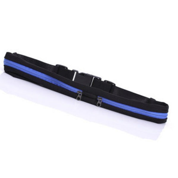 Fanny Pack Løpebelte Midjeveske Organizer Sport Vanntett Innbruddssikker ved siden av huden Sapphire Blue
