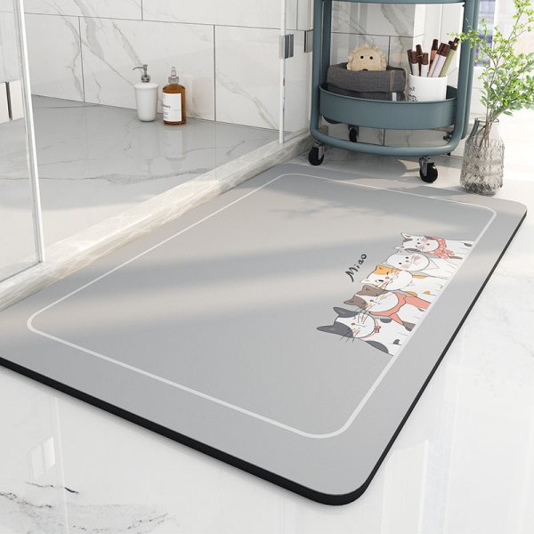 Kylpymatto liukumaton imukykyinen suihku Kylpyhuonematto matto Kevyt ylellisyys ja yksinkertaisuus Gray 40x60cm