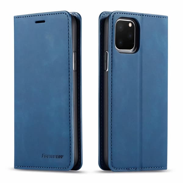Fodral för Samsung NOTE20 blått Kortplånbok Retro Snap-On Flip Läder