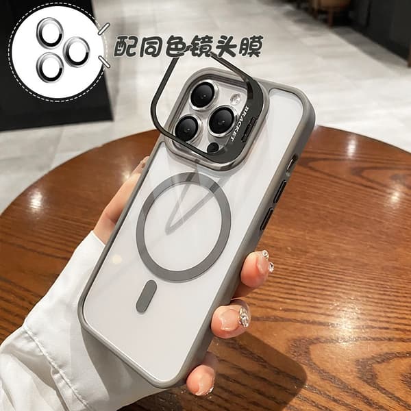 Etui til iPhone 17PRO MAX Titanium Grå linseholder og fallbestandig design