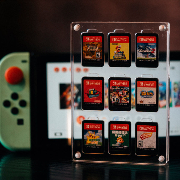 For Nintendo Switch Cassette NS Akryl magnetisk sugekassett 9 kort med lagring