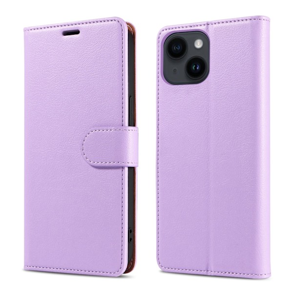 Fodral för iPhone 15 Plus lila fläckläder stöldskyddsborste