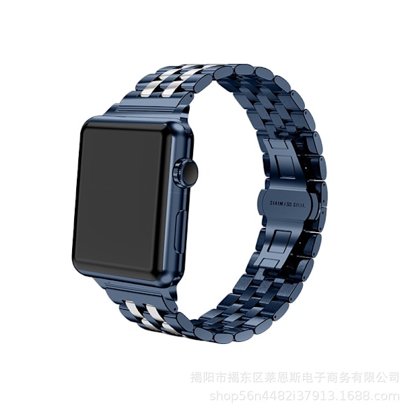Kellon ranneke Apple Watch iWatch -kelloon, sopiva koko 38-40-41mm PG-sininen ja hopea MD viisi helmeä