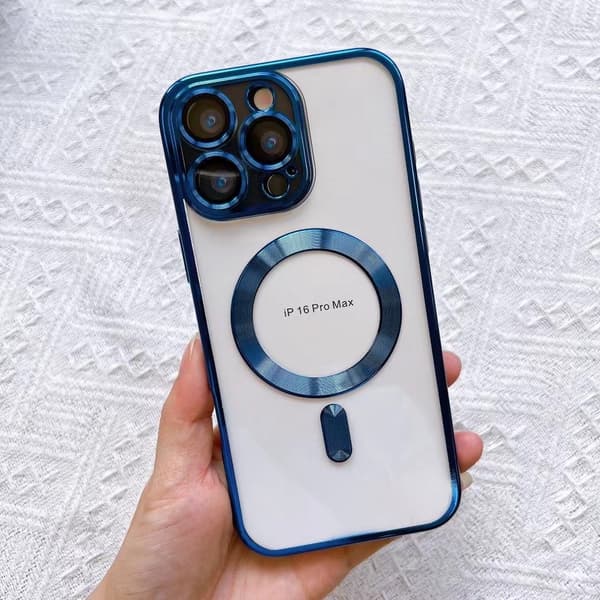 Fodral för iPhone 17 Pro Max Mörkblå magnetisk stängning