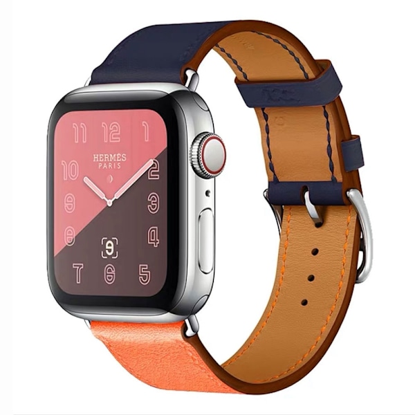 Kellon ranneke Apple Watch iWatch 42mm/44mm/45mm/49mm Sininen ja Oranssi