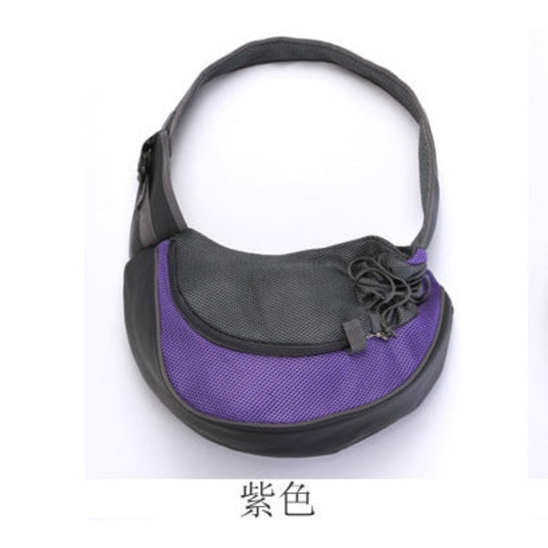 Mænd kvinder Fanny Pack Taljetaske Skulder Hundeudflugt Cross-Body Hunde og Katte Pet Skulder Large size: 37*27 * 25cm Purple