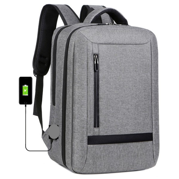 Business-rygsæk med stor kapacitet Komfortabel åndbar USB-rygsæk Wine Red