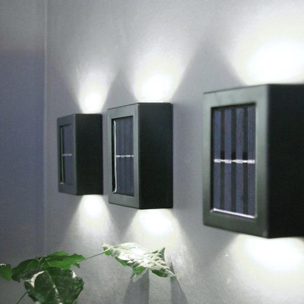 Solar Vandtæt Væglampe Udendørs Have Gårdhave Væglampe Warm Light