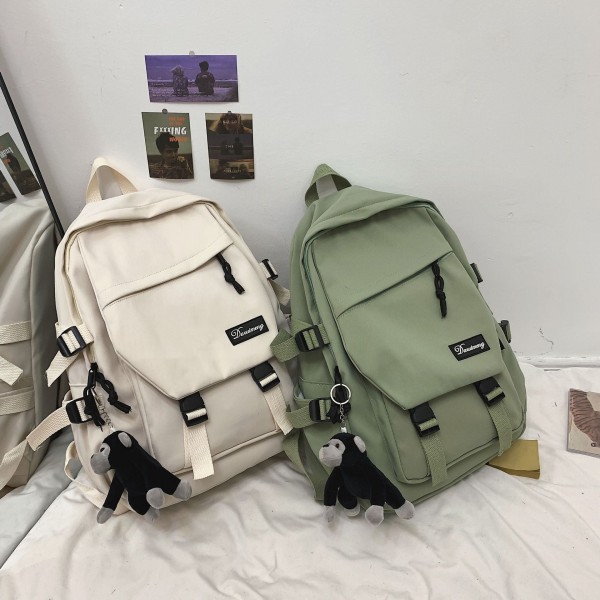 Kouluopiskelijareppu College Bookbag Matkalaukku Pariskunta Kapasiteetti Vapaa-ajan kannettava tietokone Black Single bag