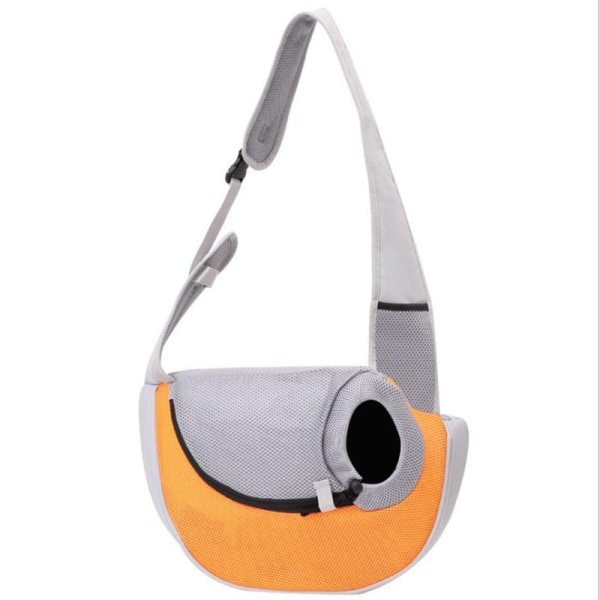 Mænd kvinder Fanny Pack Taljetaske Skulder Hund Bryst Cross Body Gå ud Portable Pet L White with yellow