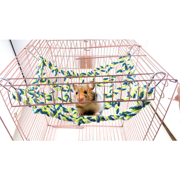 Trygge ikke-giftige fugleleker Papegøyefarge vevd klatrenett Hamster ekorn hengekøyenett Green net