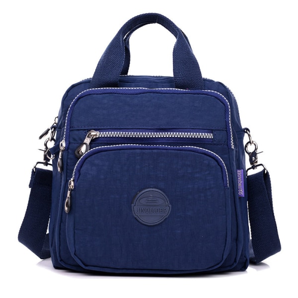 Nylon taske Skulder Messenger Bag Bærbar kvinders rygsæk dametaske Dark Blue