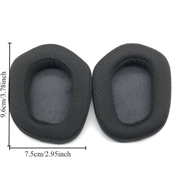 1 par svarte erstatningsøreputer for Logitech G335 G733