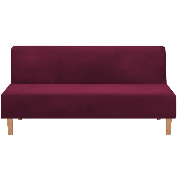 Sofastolsbetræk Elastisk fortykket Silver Fox Velvet Sofa Madrasbetræk Wine Red One piece set