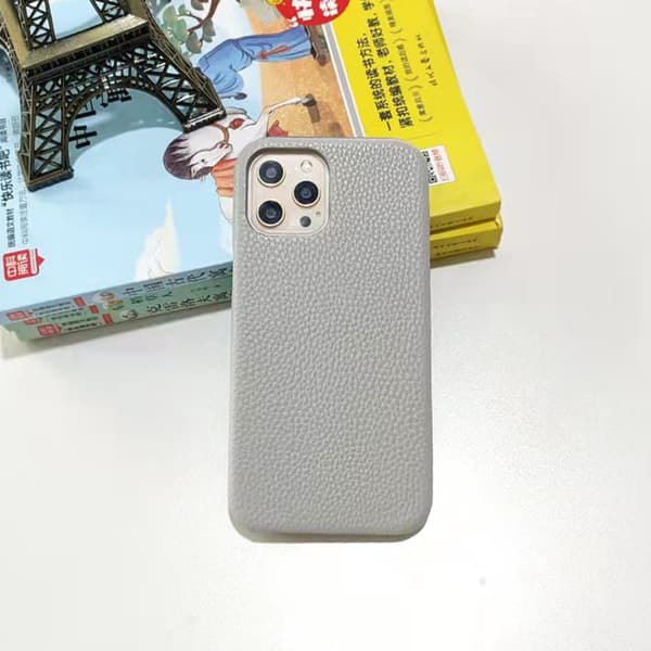 Etui til iPhone 17 Pro Grått skinnhalvdeksel