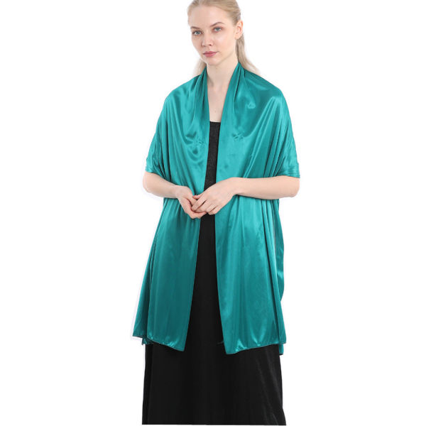 Dametørklæde sjal 2022 Monokromt sjal for forår og efterår Emerald green