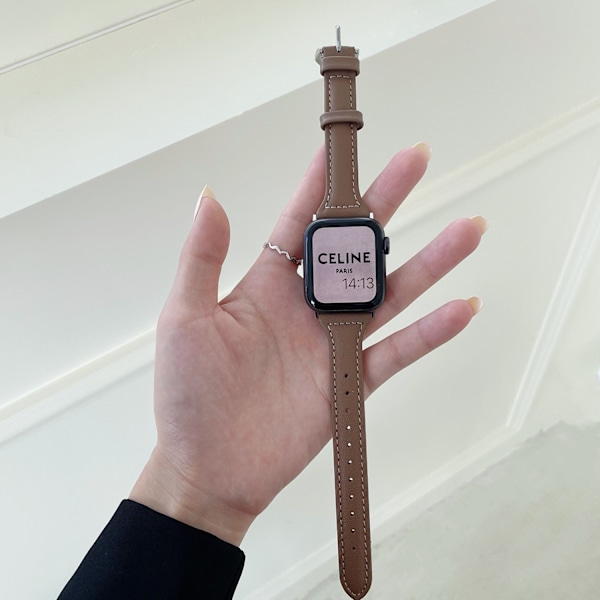 Klockarmband för Apple Watch iWatch S10/46mm Brun