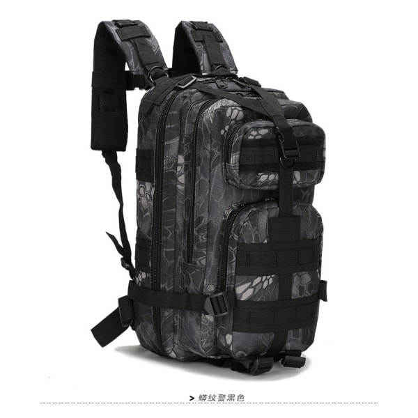 Combat Bag Outdoor Sports Turbag 30L Oxford Vanntett Python pattern Black