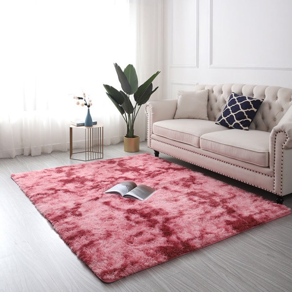 Badematte Sklisikre Absorberende dusj Badeteppe Teppe Tie-Dye Gradient Red 40*60CM