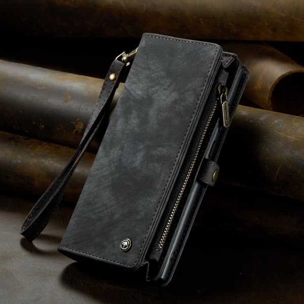 Etui til iPhone 13mini 5.4 sort læder kortholder multifunktionel pung