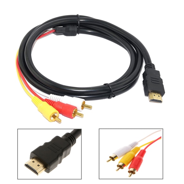 HD HDMI til AV-kabel 3rca gullbelagt SCART til 3rca AV-adapter inn/ut Type Kostehode CH-PS4-018C SCART TO 3RCA