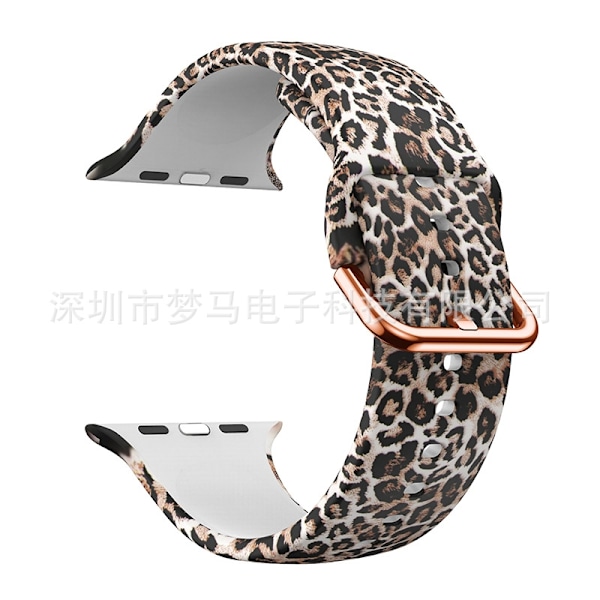 Klokkereim for Apple Watch iWatch Brun leopardprint 38/40/41mm