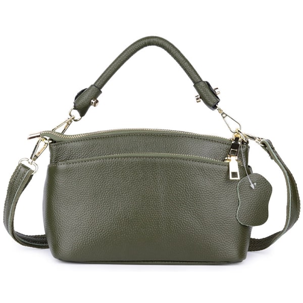 Kvinder læder håndtaske læder Fashion OL dame håndtaske hoved lag okselæder skulder crossbody taske Green