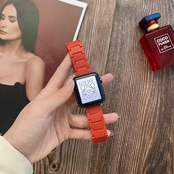 Klockarmband för Apple Watch iWatch 38/40/41/42 S10 Röd