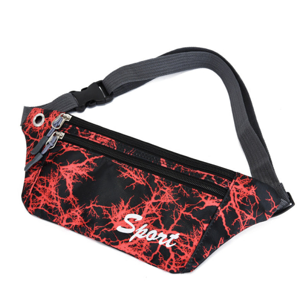 Fanny Pack Løbebælte Taljetaske Organizer Trendy modesport Red