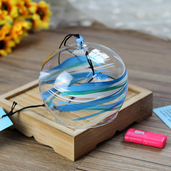 Wind Chimes japansk malet kreativ gaveborosilikatglas Sailboat